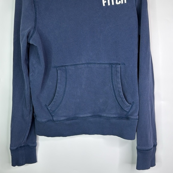 Abercrombie & Fitch Navy Hoodie Sweatshirt Large - Picture 3 of 8